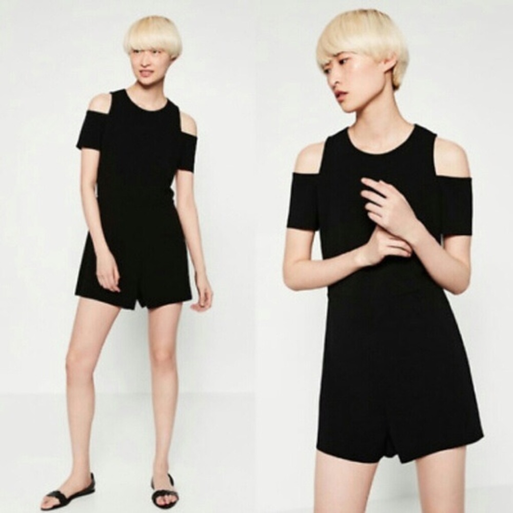 Zara cold shoulder romper.